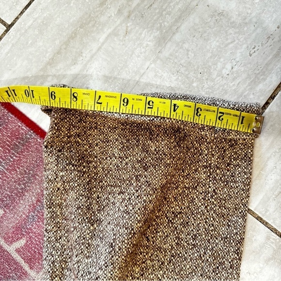 Gerard Darel Ankle Tan Brown Woven Cuff Zip Clasp Closure Trouser Pants 36 - Picture 13 of 13